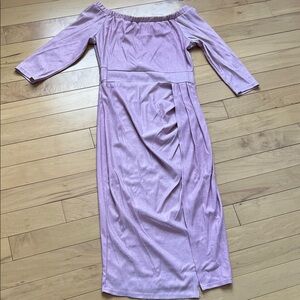 Elegant Off-Shoulder Lavender Dress